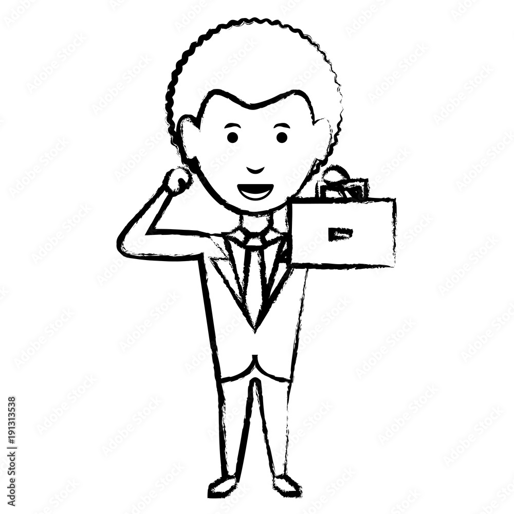 Cartoon businessman icon