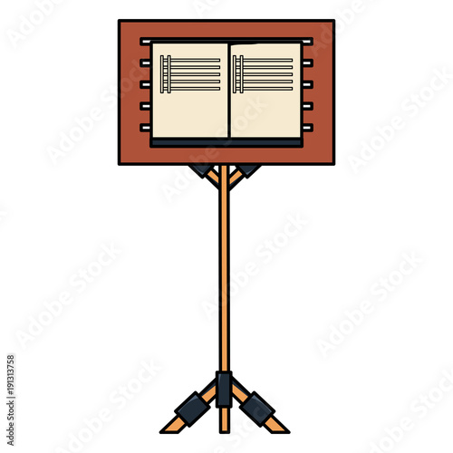 Music stand for scores icon