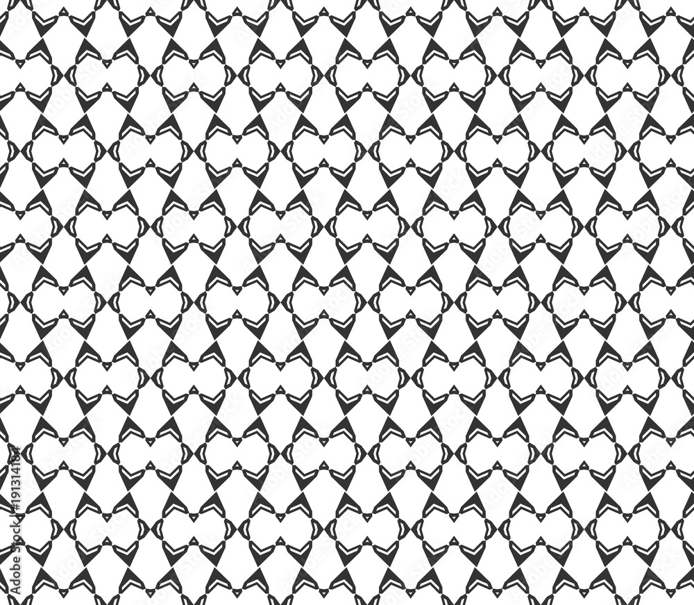 Fototapeta premium Abstract geometric Seamless pattern . Repeating geometric Black and white texture. geometric decoration