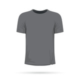 a grey t-shirt