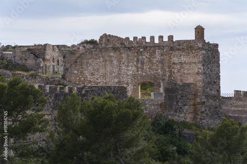 Muralla en el castillo de Sagunto. Valencia. España