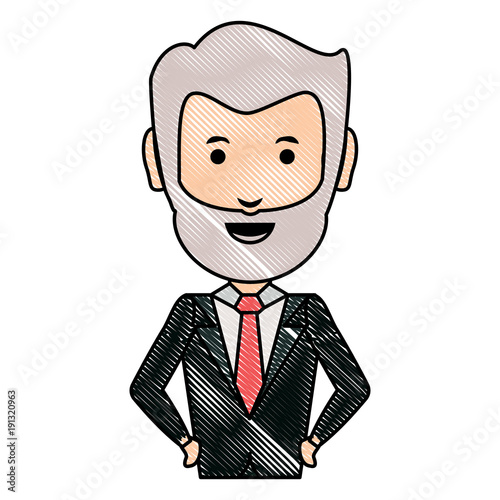 cartoon businessman icon