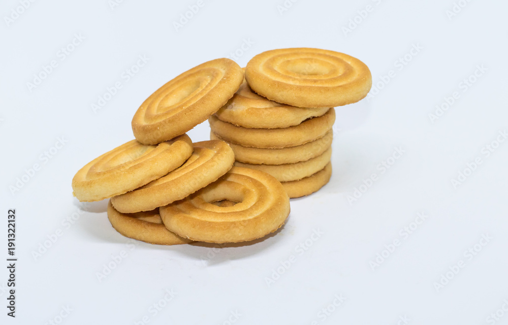biscuits in white background biscuits in white background