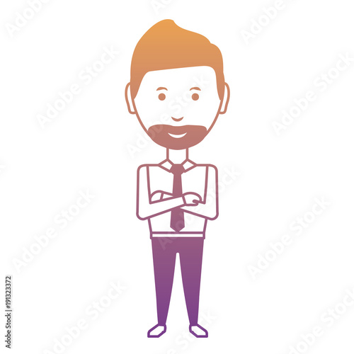 cartoon businessman icon