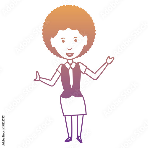 cartoon businesswoman icon