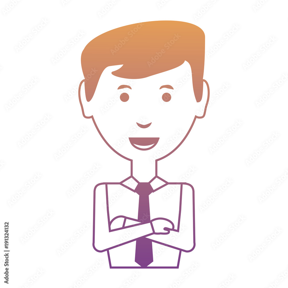 cartoon businessman icon