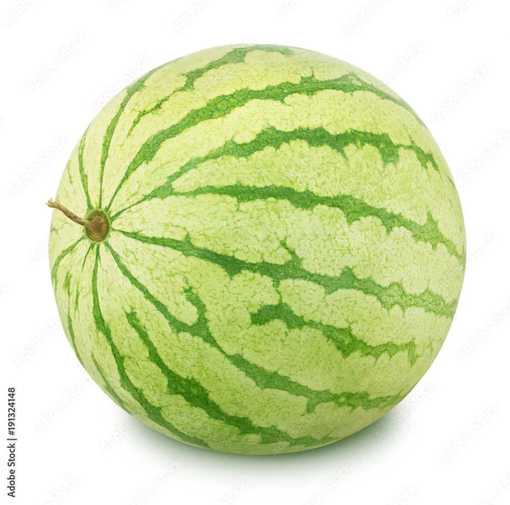 Whole watermelon on a white background. Whole watermelon on a white background.