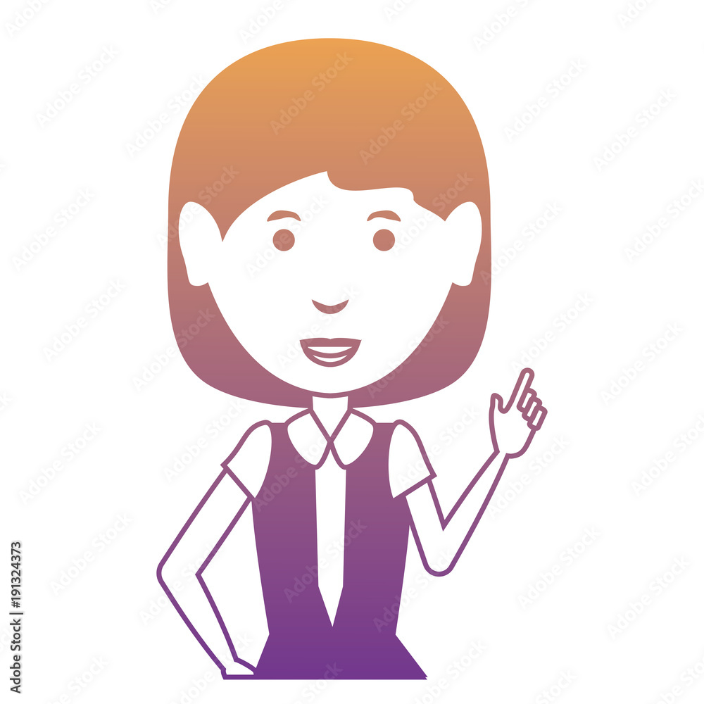 cartoon businesswoman icon