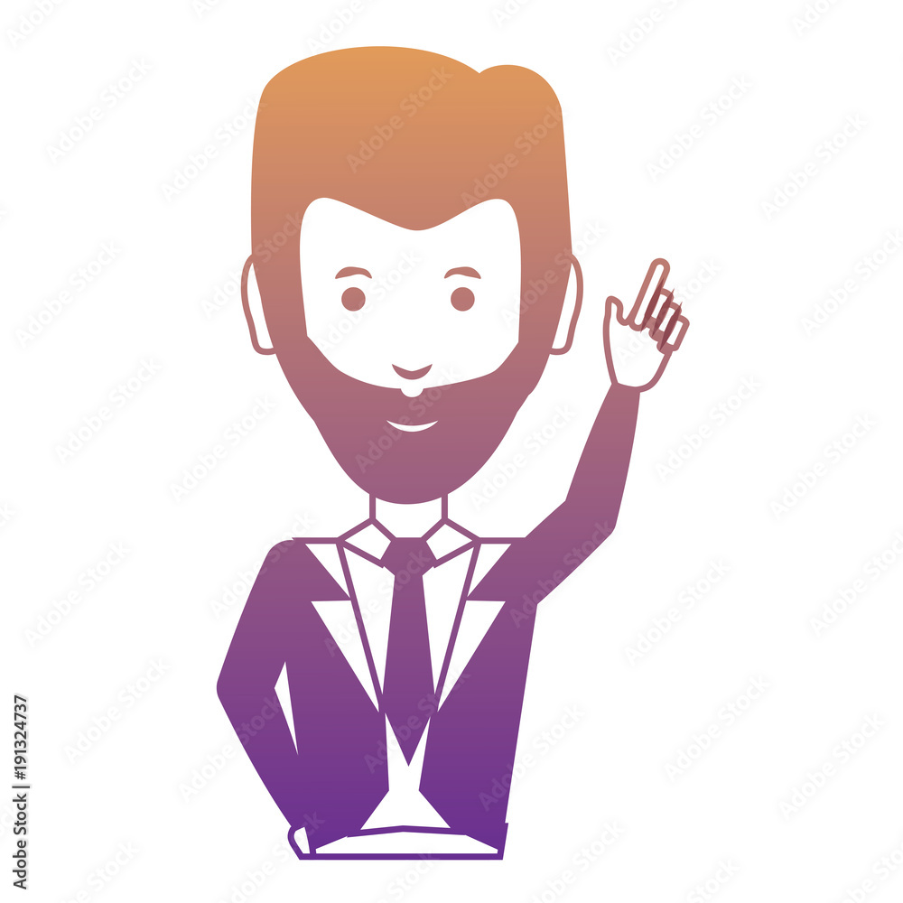 cartoon businessman icon