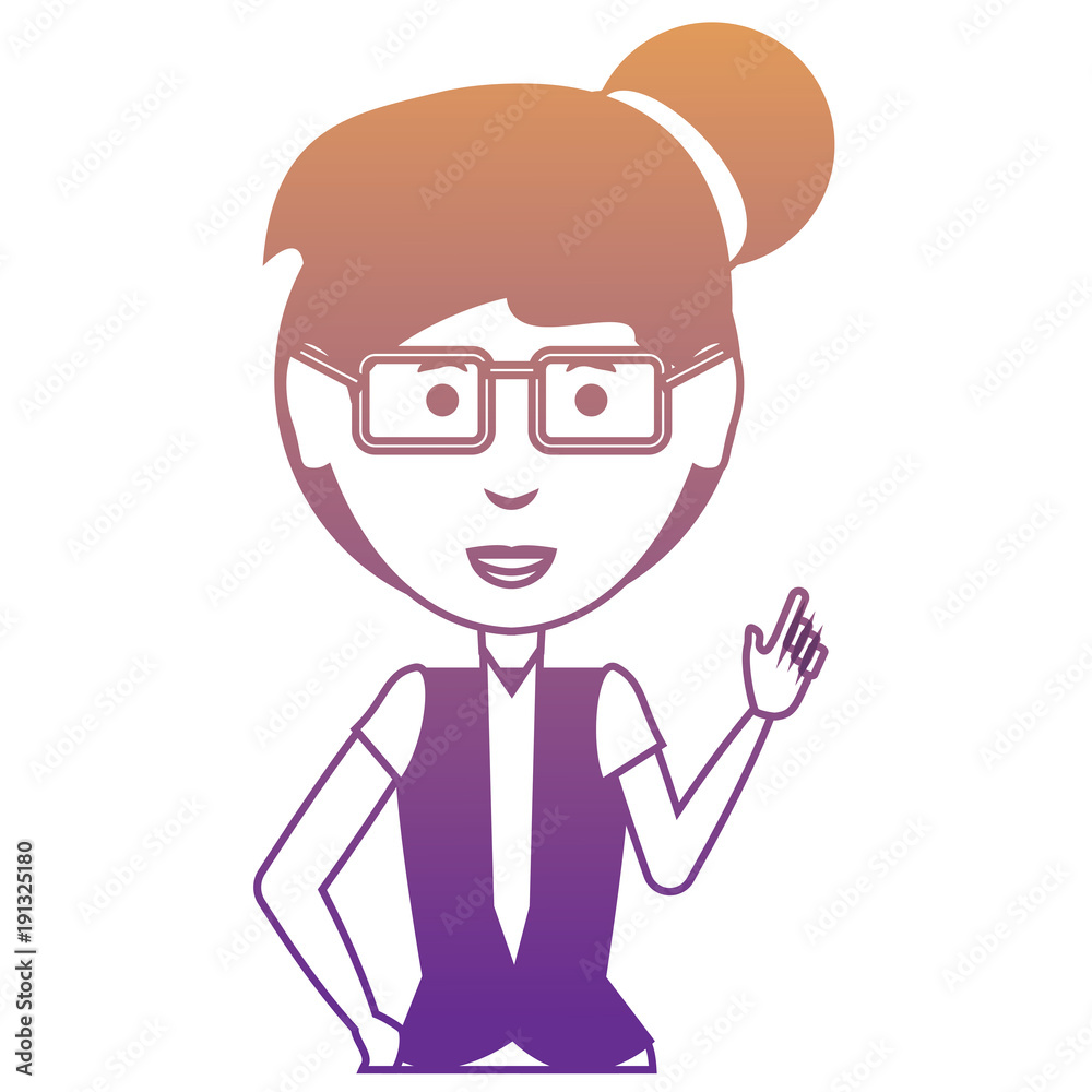 cartoon businesswoman icon