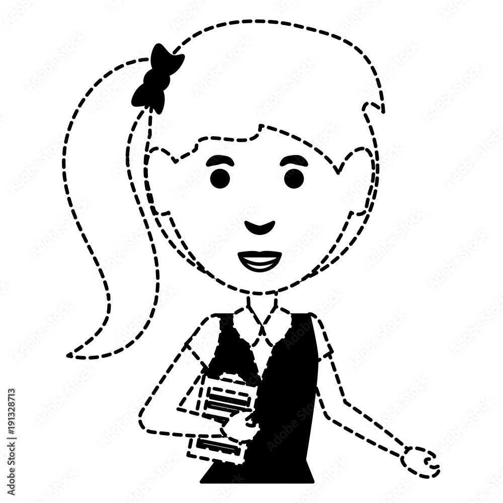 Fototapeta premium cartoon businesswoman icon