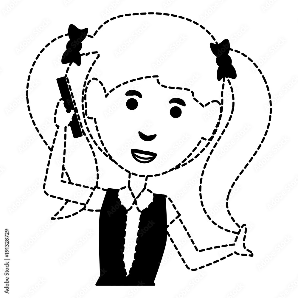 Fototapeta premium cartoon businesswoman icon