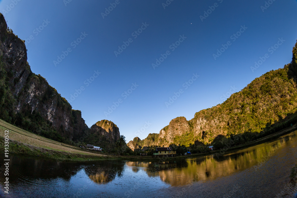 View of Rammang-Rammang, limestone forest in South Sulawesi Indonesia View of Rammang-Rammang, limestone forest in South Sulawesi Indonesia