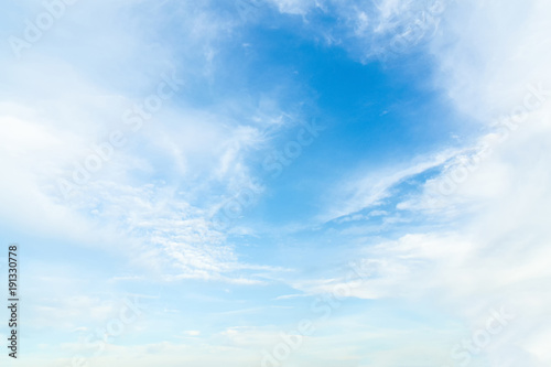 Fototapeta Naklejka Na Ścianę i Meble -   Blue backdrop in the air for text