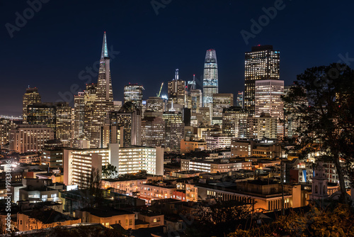 Night cityscape of San Francisco