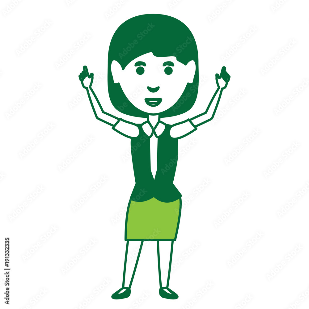 cartoon businesswoman icon