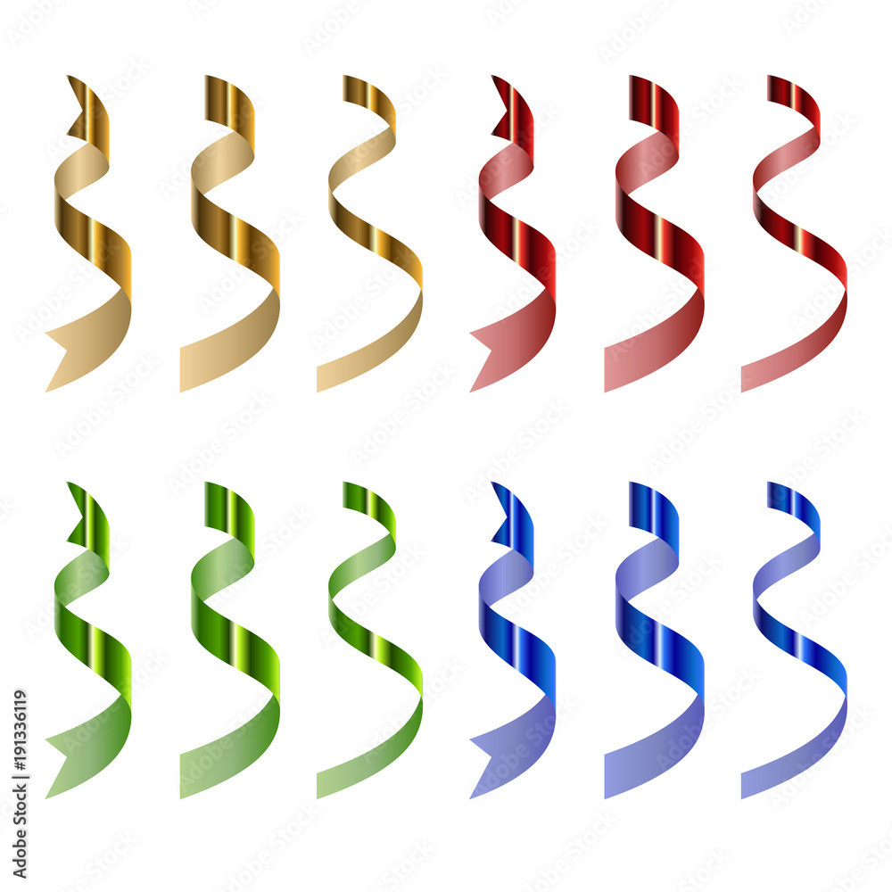 Fototapeta premium ribbons set vector