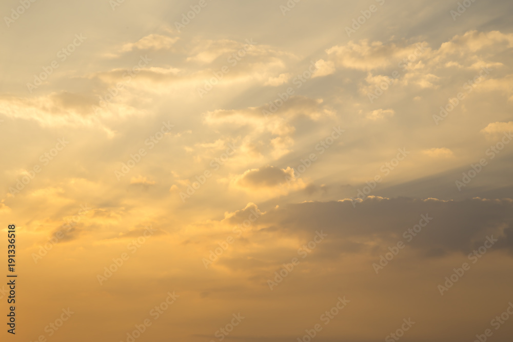 Golden cloud and light golden sky. Golden cloud and light golden sky.