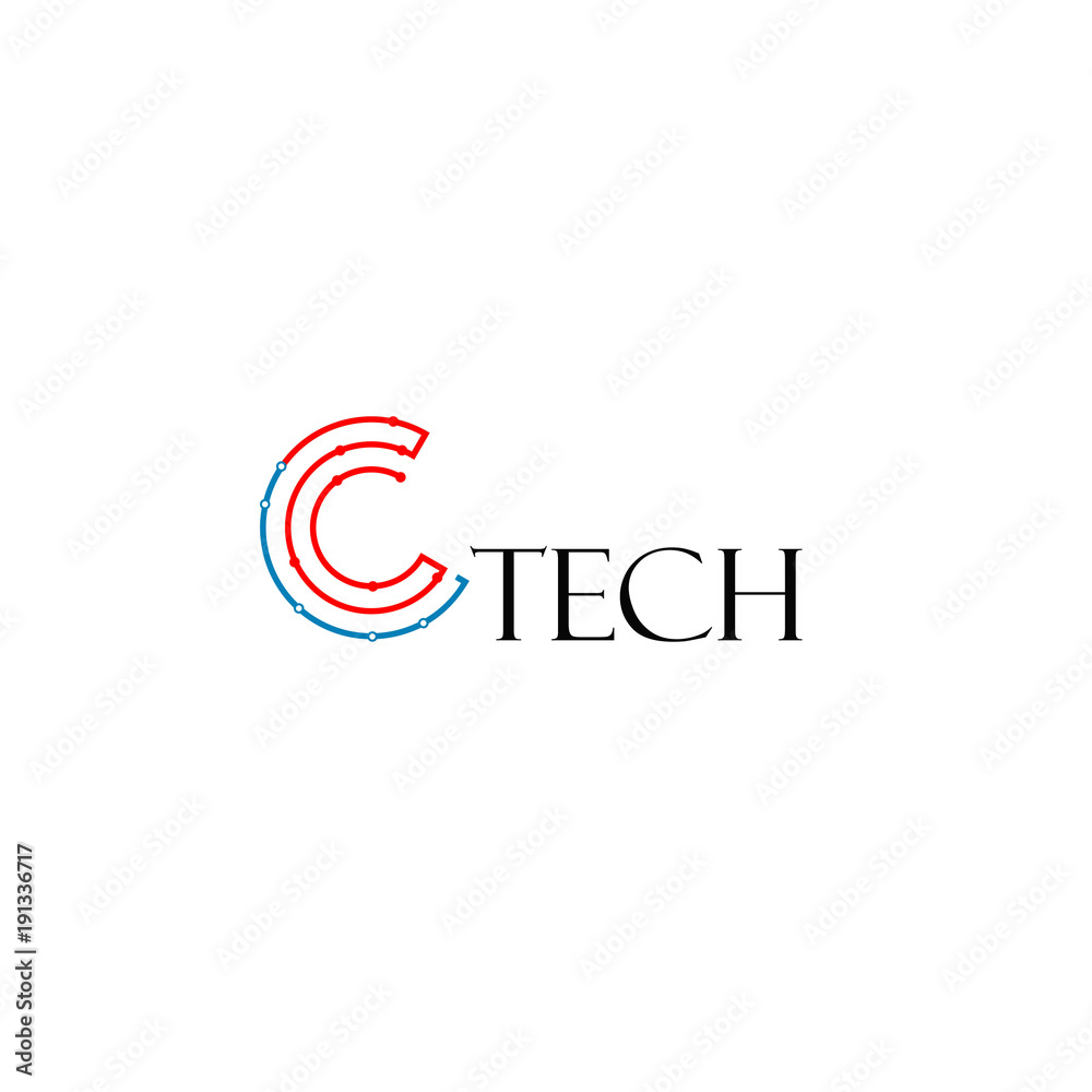 Letter C Technology Logo