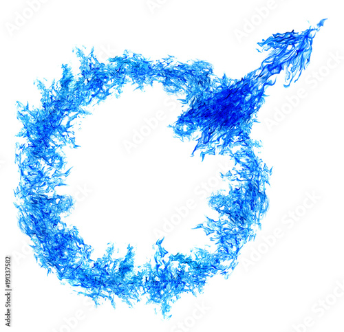 male symbol from blue flame isolated on white