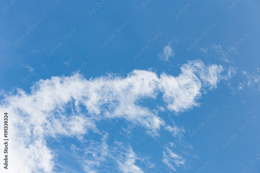 Cloud on the blue sky.