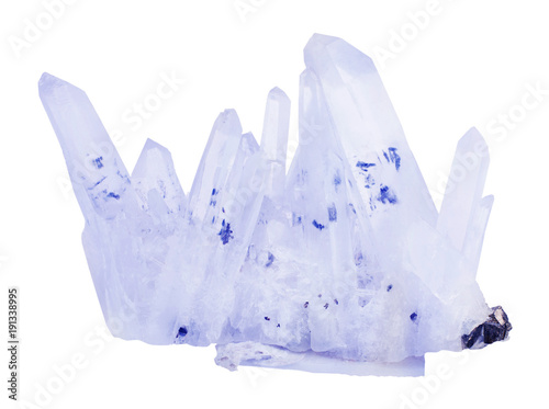 isolated light blue natural mountain crystals