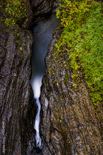 Whispering Falls - Waterfall & Autumn Colors - Watkins Glen State Park - New York