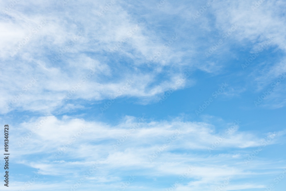 Cloud on the blue sky.