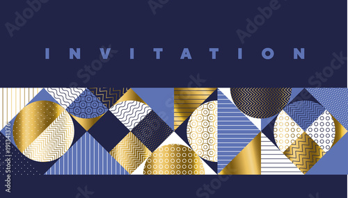 Luxury Marine geometric pattern.