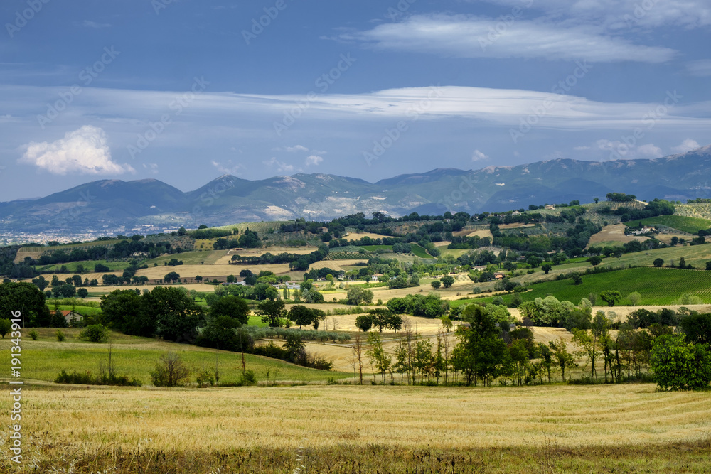 Obraz premium Landscape in Umbria at summer
