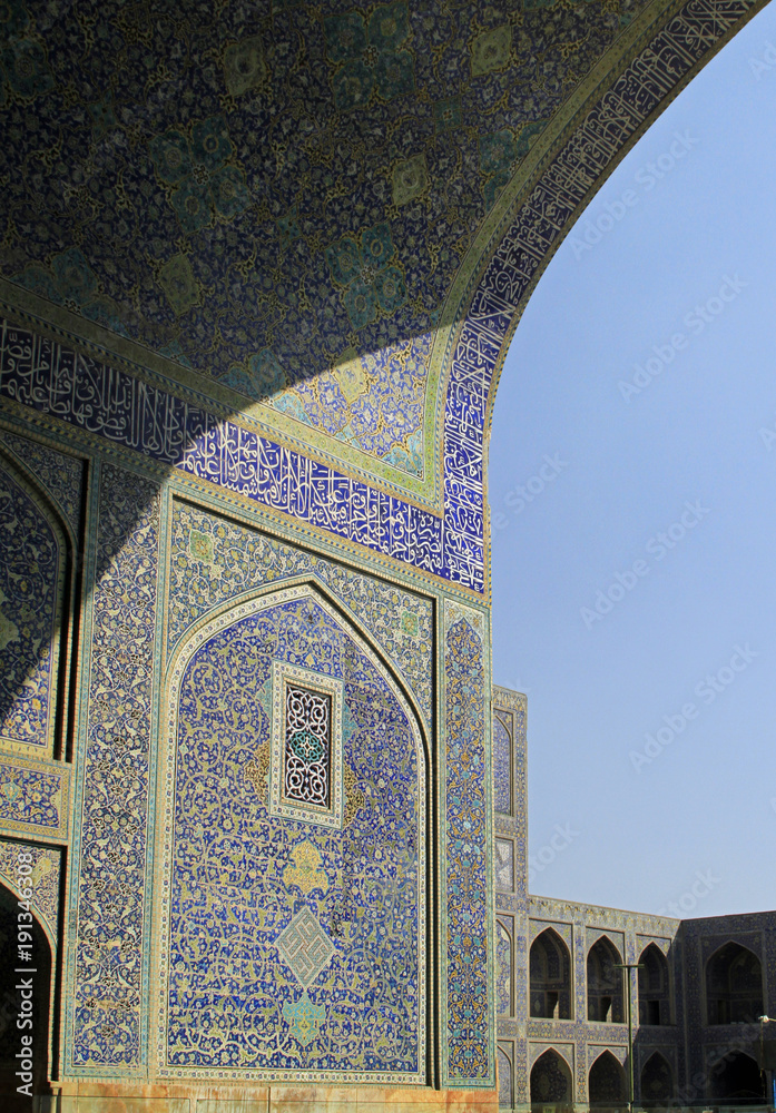 Detail of a mosque in Shiraz, Iran
