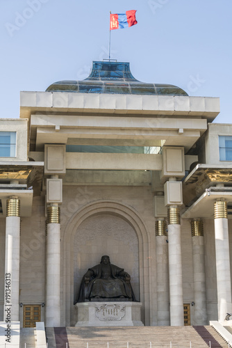 Genghis Khan statue at the Government Palace, Ulan Bator, Mongolia