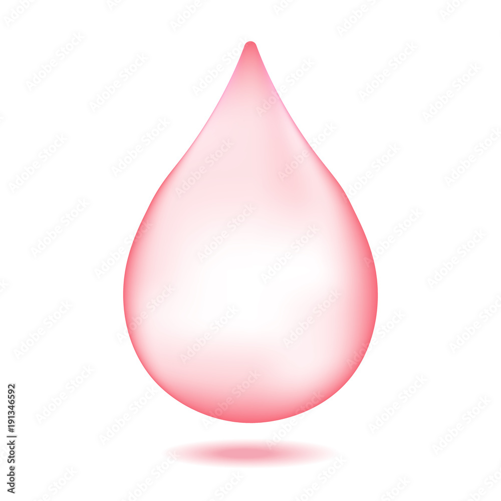 vector illustration of a single pink shiny liquid soap or oil drop vector illustration of a single pink shiny liquid soap or oil drop