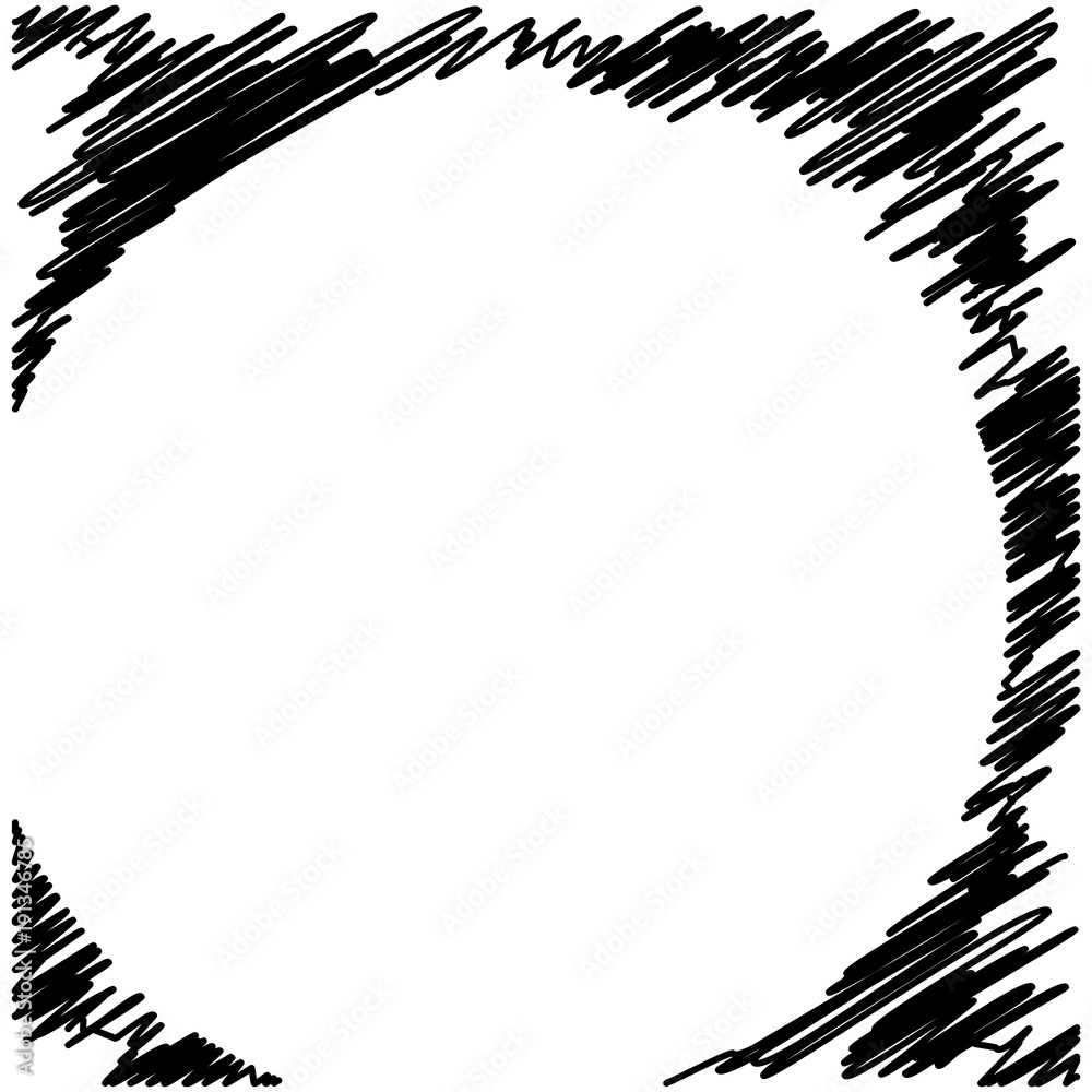Grunge Black Ink Border Frame Background
