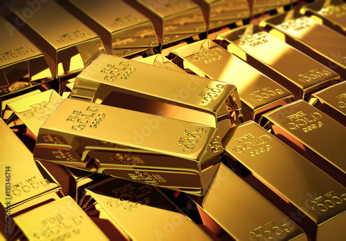 Bild auf Leinwand Gold bars