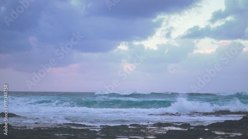 waves before the storm panorama of the Atlantic coastline © levik1operator