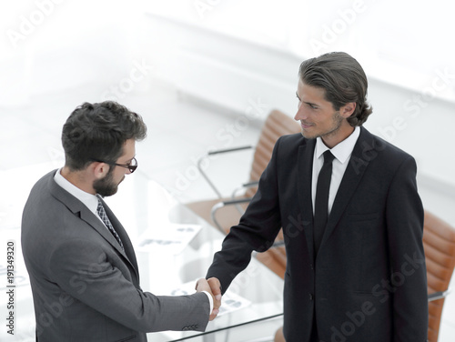 concept of partnership.handshake business people