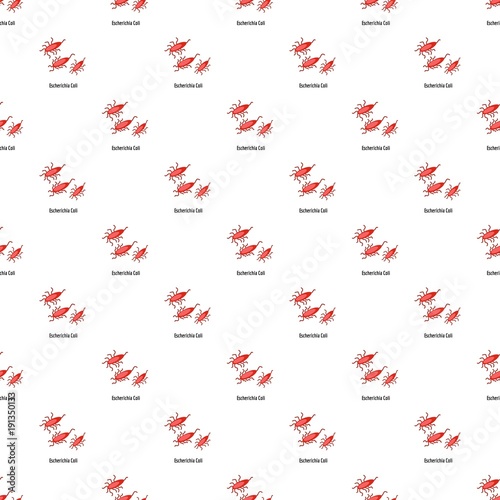 Escherichia coli pattern seamless in flat style for any design