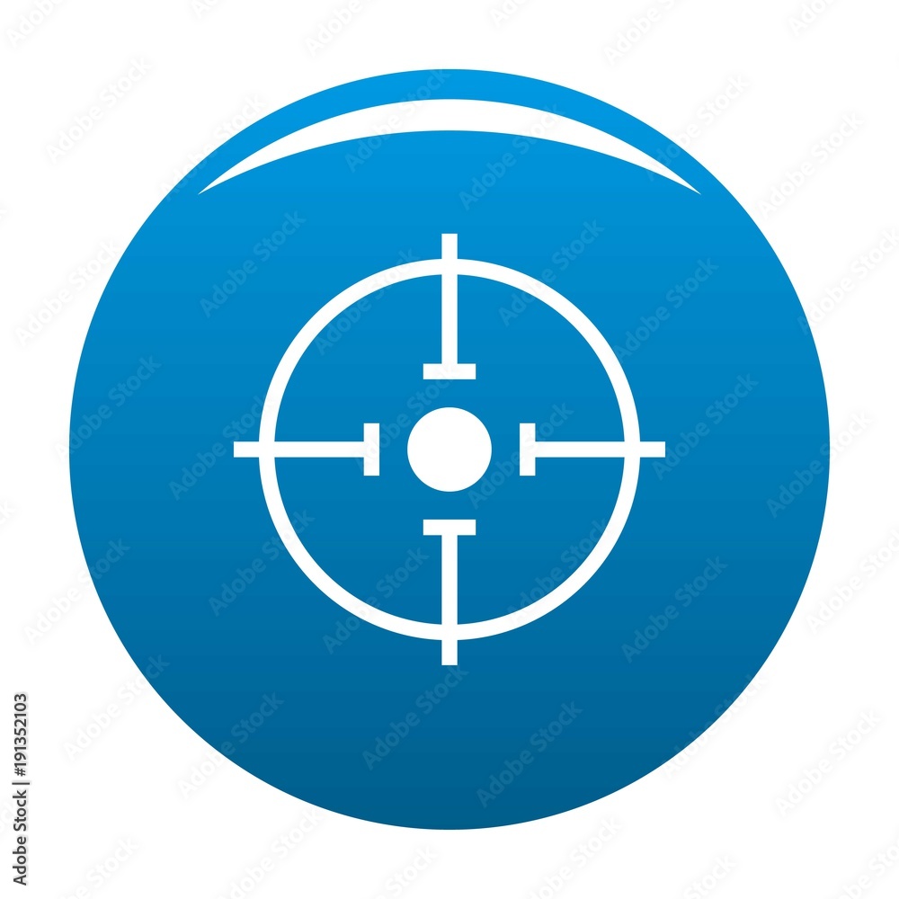 Important target icon vector blue circle isolated on white background Important target icon vector blue circle isolated on white background