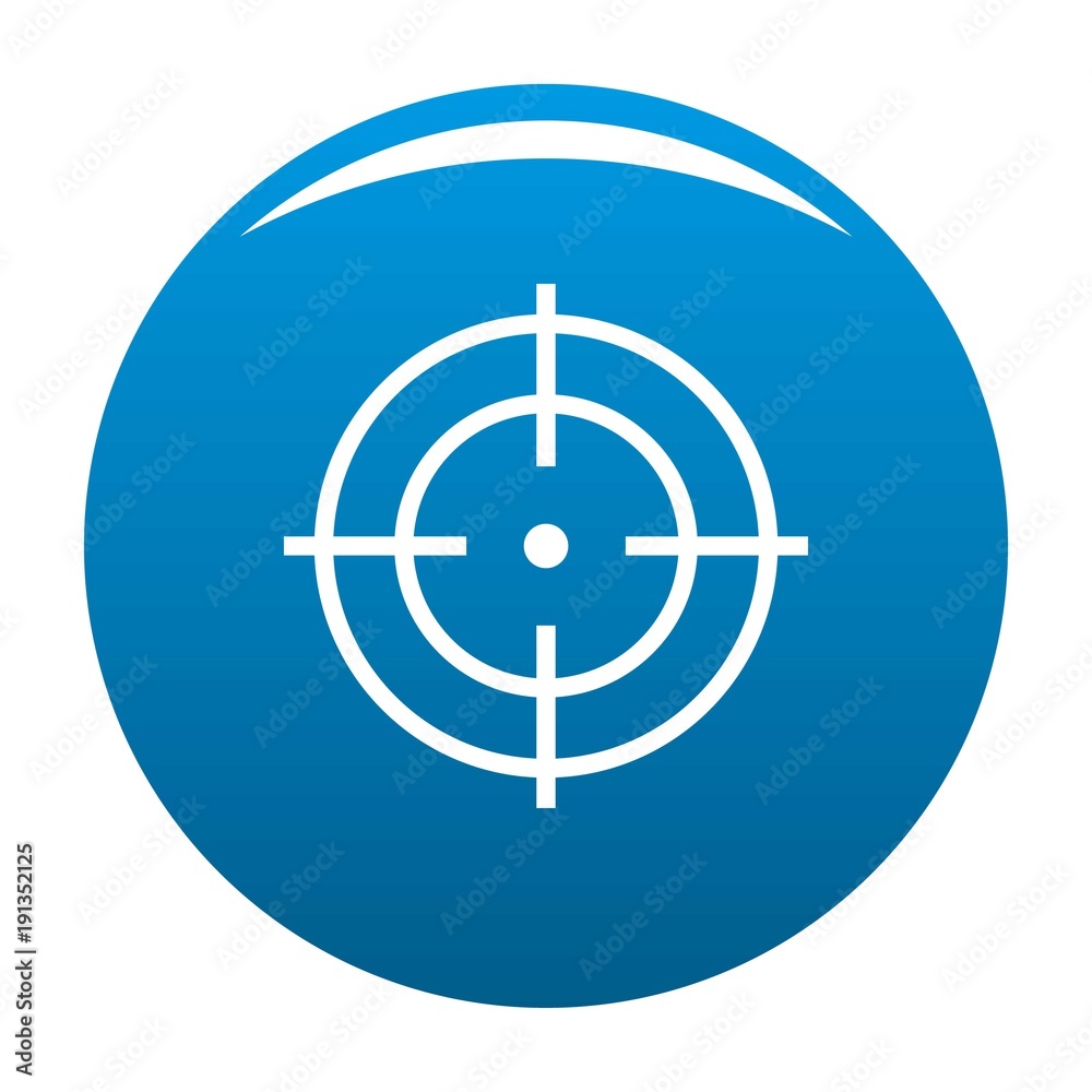 Target of sportsman icon vector blue circle isolated on white background Target of sportsman icon vector blue circle isolated on white background