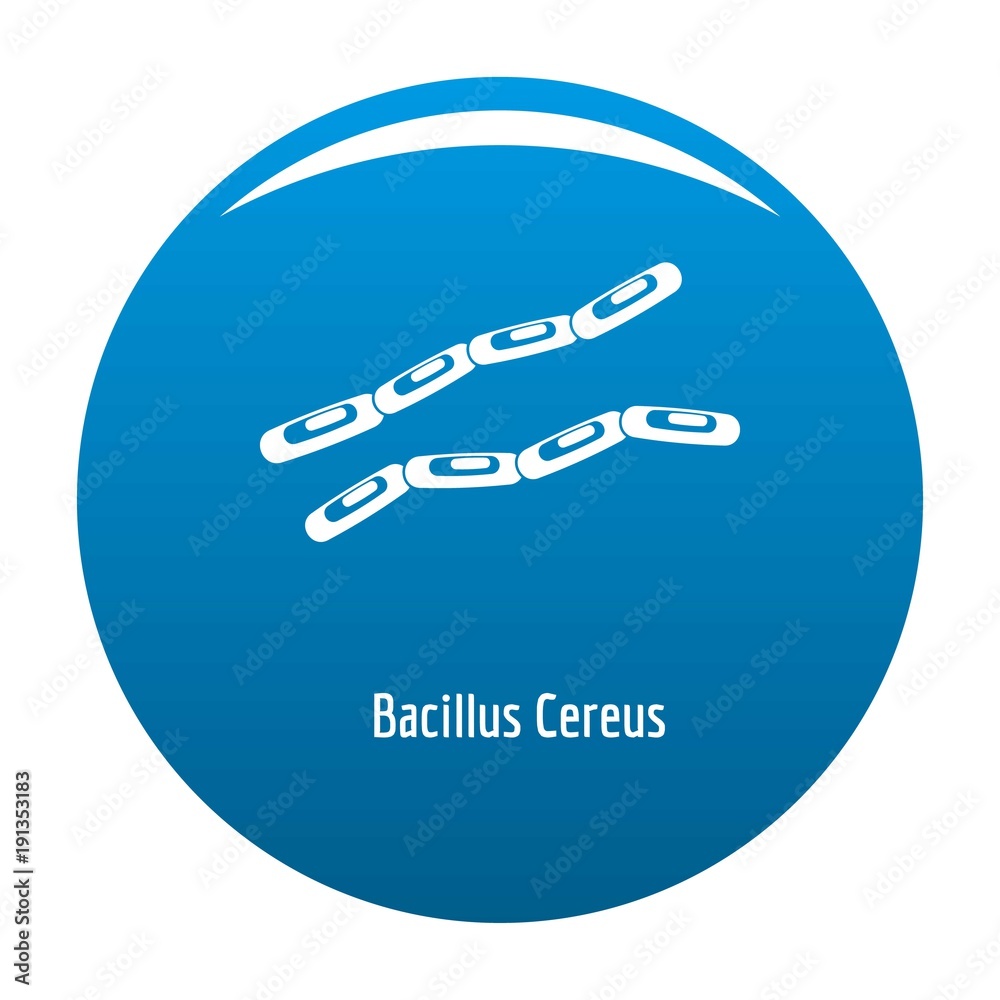 Bacillus cereus icon vector blue circle isolated on white background Bacillus cereus icon vector blue circle isolated on white background