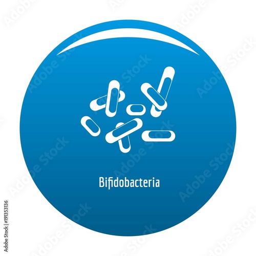 Bifidobacteria icon vector blue circle isolated on white background 
