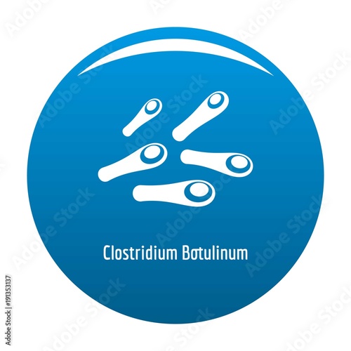 Clostridium botulinum icon vector blue circle isolated on white background 