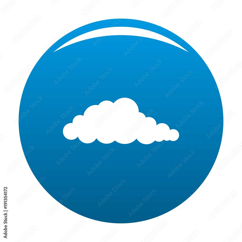 Nebulosity icon vector blue circle isolated on white background Nebulosity icon vector blue circle isolated on white background