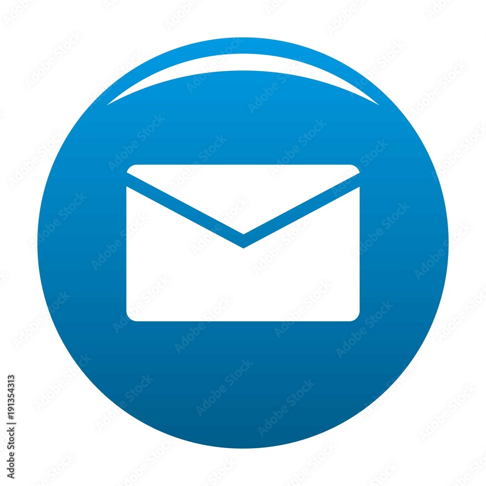 Mail icon vector blue circle isolated on white background Mail icon vector blue circle isolated on white background