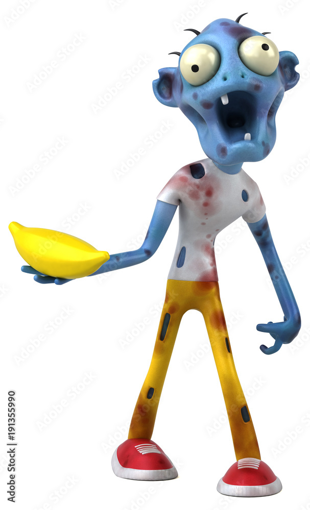 Naklejka premium Fun zombie - 3D Illustration