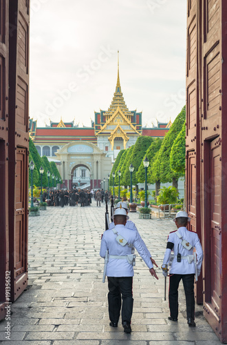 guard of the Royal Palace in Bangkok, Thailand