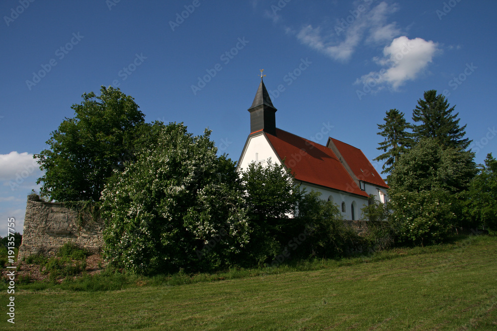 Gruorn, Kirche im ehemaligen Truppenübungsplatz Münsingen, Schwäbische Alb