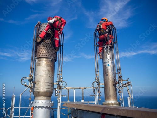 Rope access inspection for Flare maintenance