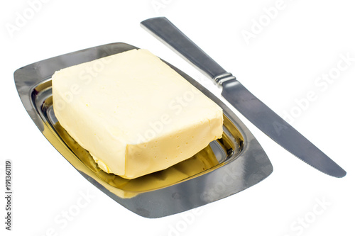 Metallic form for creamy butter
